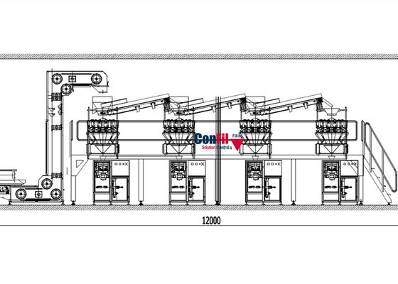 Pesatore di Multihead della bascula di Multihead per la macchina di rifornimento ultrabassa del peso dell'obiettivo delle foglie di tè