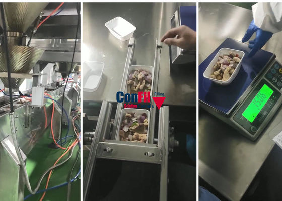 Pesatore di Multihead della bascula di Multihead per la macchina di rifornimento marinata pasto pronto dell'alimento impermeabile