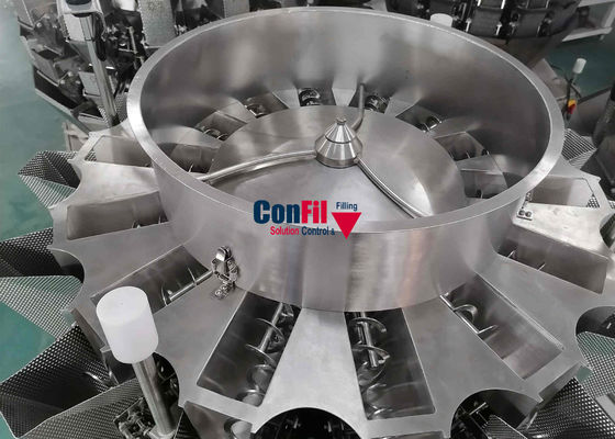 Il pesatore di Multihead della bascula di Multihead per carne di maiale brasata ha marinato la macchina di rifornimento dell'alimento con l'alimentatore di vite