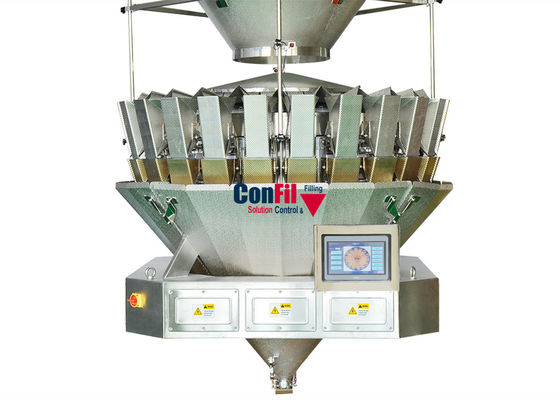 Pesatore di Multihead della bascula di Multihead per macchina di rifornimento del pesatore della palla del cioccolato di Candy la doppia