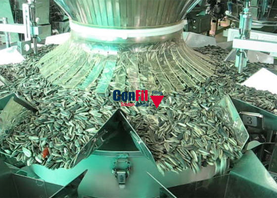 Pesatore capo di Multihead della bascula di 10 Multihead per la macchina di rifornimento matta del Anti-sale delle arachidi dei semi di fiore di Sun