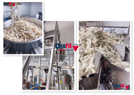 Macchina imballatrice da 1000 grammi di vuoto rotatorio del pollo per la catena d'imballaggio del pollame