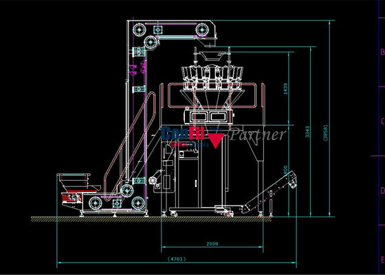 2000 catene d'imballaggio di Bean Packing Machine 80bpm VFFS del caffè di grammo 4 sigillatura dei lati