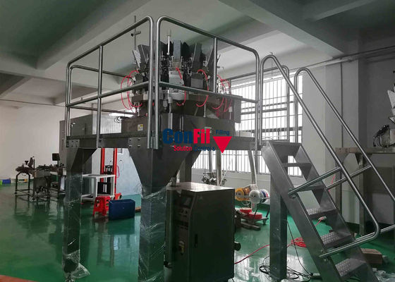 Macchina imballatrice Multihead del pesatore capo di 14 per il riempimento marinata di o l'alimento fresco appiccicoso