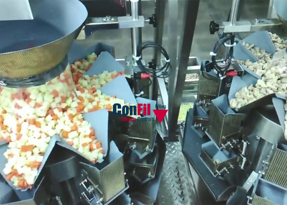60 borse/Min Rotary Vacuum Packaging Machine per alimento marinato pasto pronto