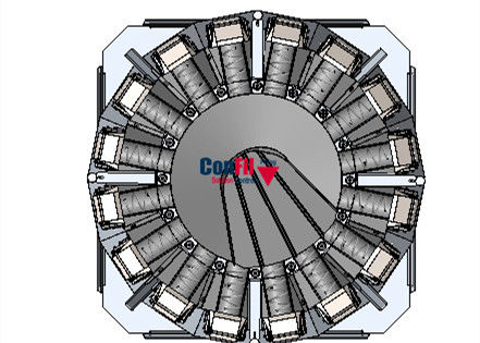 Pesatore di Multihead della bascula di Multihead per il pesatore di verdure del materiale da otturazione dell'insalata di Shap della foglia della lattuga
