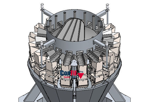 Macchina imballatrice del pesatore di Multihead per il vassoio pronto di verdure del sistema d'imballaggio Traysealer della lattuga