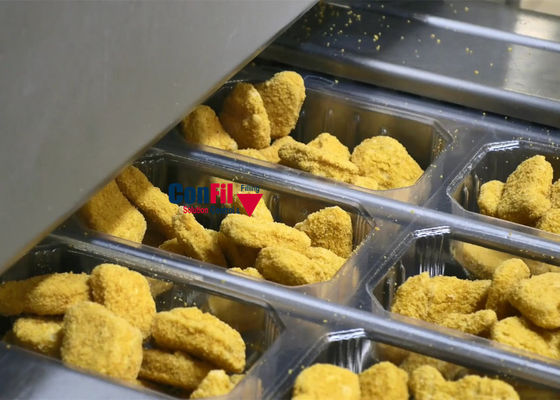 Macchina imballatrice del pesatore di Multihead per il sistema d'imballaggio della pepita di pollo con ROMA Thermoforming Packaging
