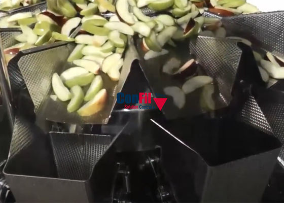 La macchina imballatrice del pesatore di Multihead per Apple affetta il sistema d'imballaggio VFFS della frutta
