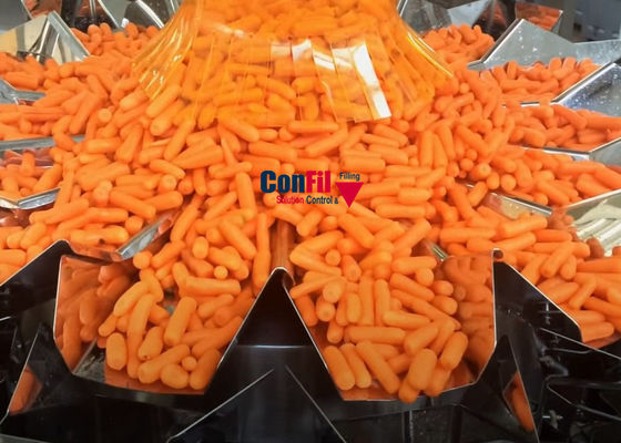 Macchina imballatrice del pesatore di Multihead per il sistema dell'imballaggio del creatore della borsa della carota di bambino VFFS