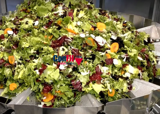 Pesatore di Multihead della bascula di Multihead per il pesatore di verdure del materiale da otturazione dell'insalata di Shap della foglia della lattuga