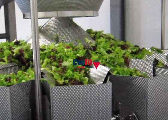Macchina imballatrice del pesatore di Multihead per il vassoio pronto di verdure del sistema d'imballaggio Traysealer della lattuga
