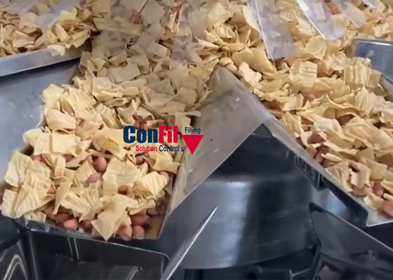 Macchina imballatrice del pesatore di Multihead per il sistema d'imballaggio espulso di alta velocità dello spuntino del cereale di Sanck