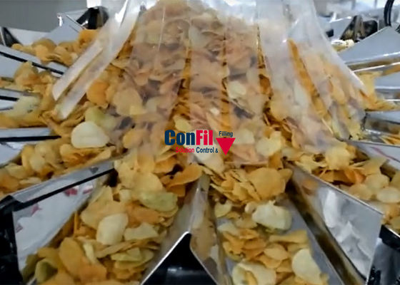 Macchina imballatrice del pesatore di Multihead per il sistema d'imballaggio espulso di alta velocità dello spuntino del cereale di Sanck